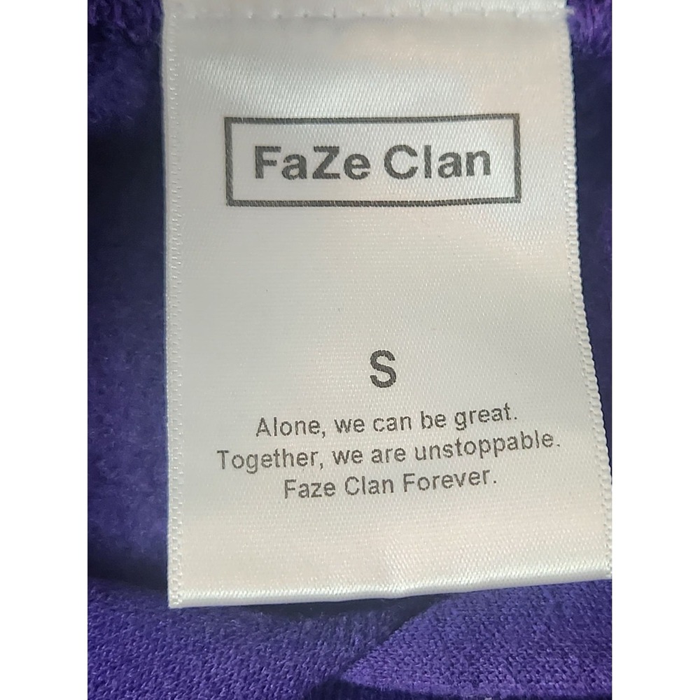 FaZe Clan Faze‎ Up Purple Hoodie Sweatshirt Size S - Picture 2 of 14